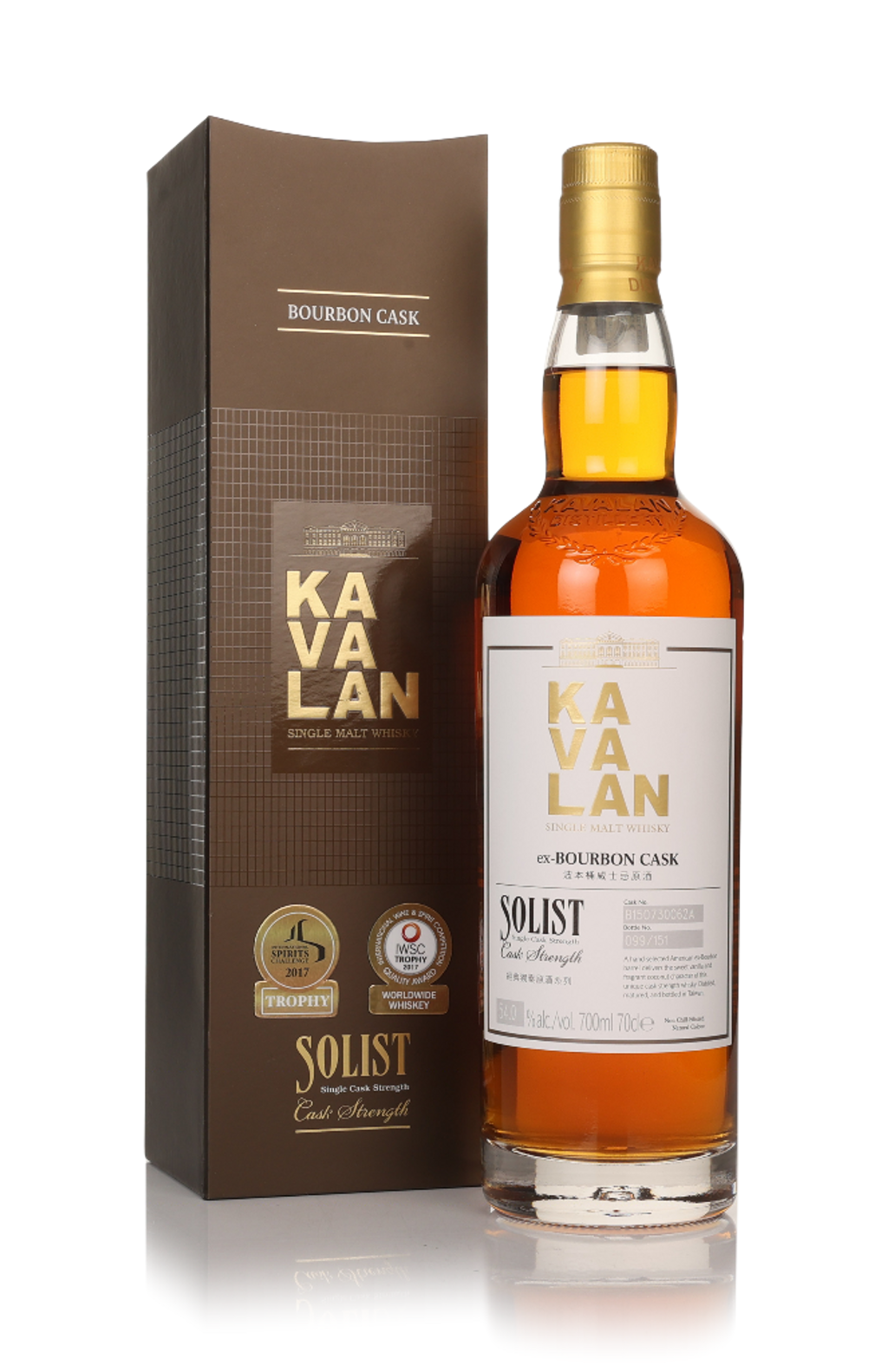 KAVALAN SOLIST シングルモルトウイスキー 54% Kavalan Solist ex-Bourbon Cask (54%) 70cl Whisky | Master Of