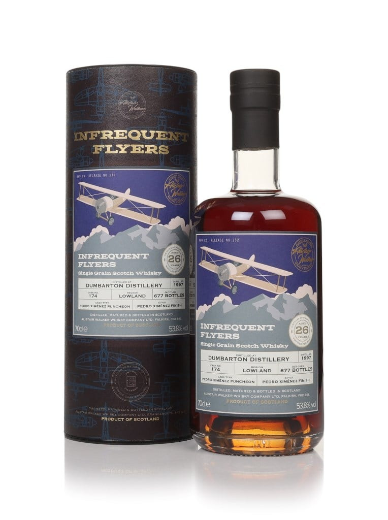Dumbarton 26 Year Old 1997 (cask 174) - Infrequent Flyers (Alistair Walker) 70cl 70 cl / 53.8% ABV
