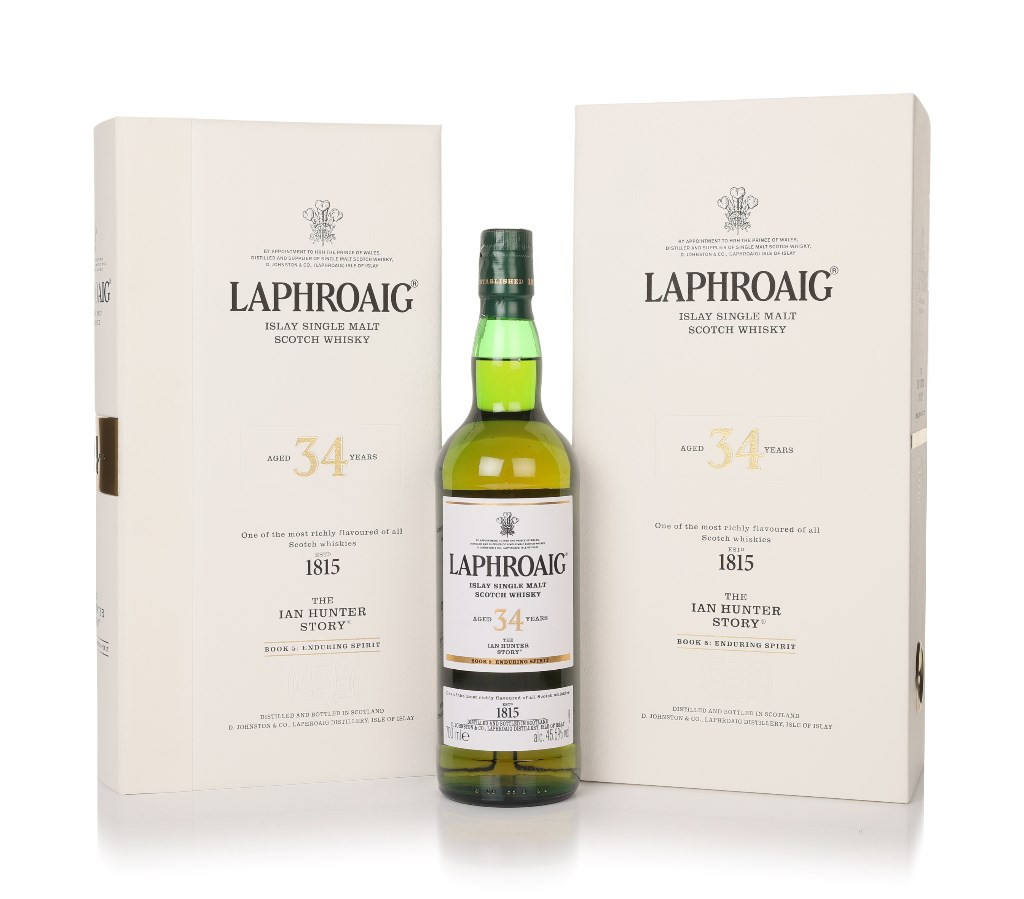 Special Offer Laphroaig 34 Year Old - The Ian Hunter Story Book 5: Enduring Spirit 70cl 70 cl / 45.5% ABV