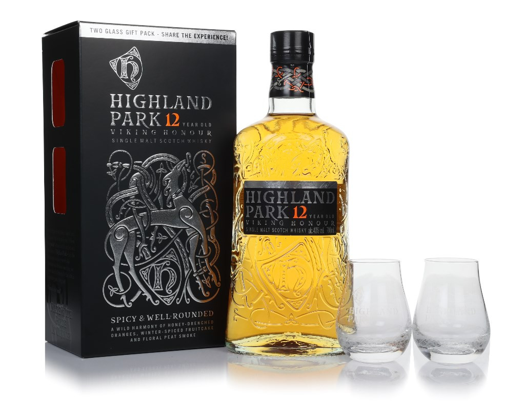 Highland Park 12 Year Old - Viking Honour Glass Gift Set with 2x