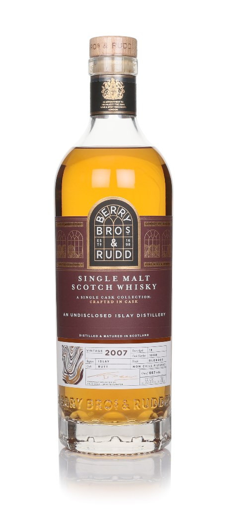 Price Drop Undisclosed Islay 18 Year Old 2007 (cask 10009) - Berry Bros. & Rudd 70cl 70 cl / 55.5% ABV