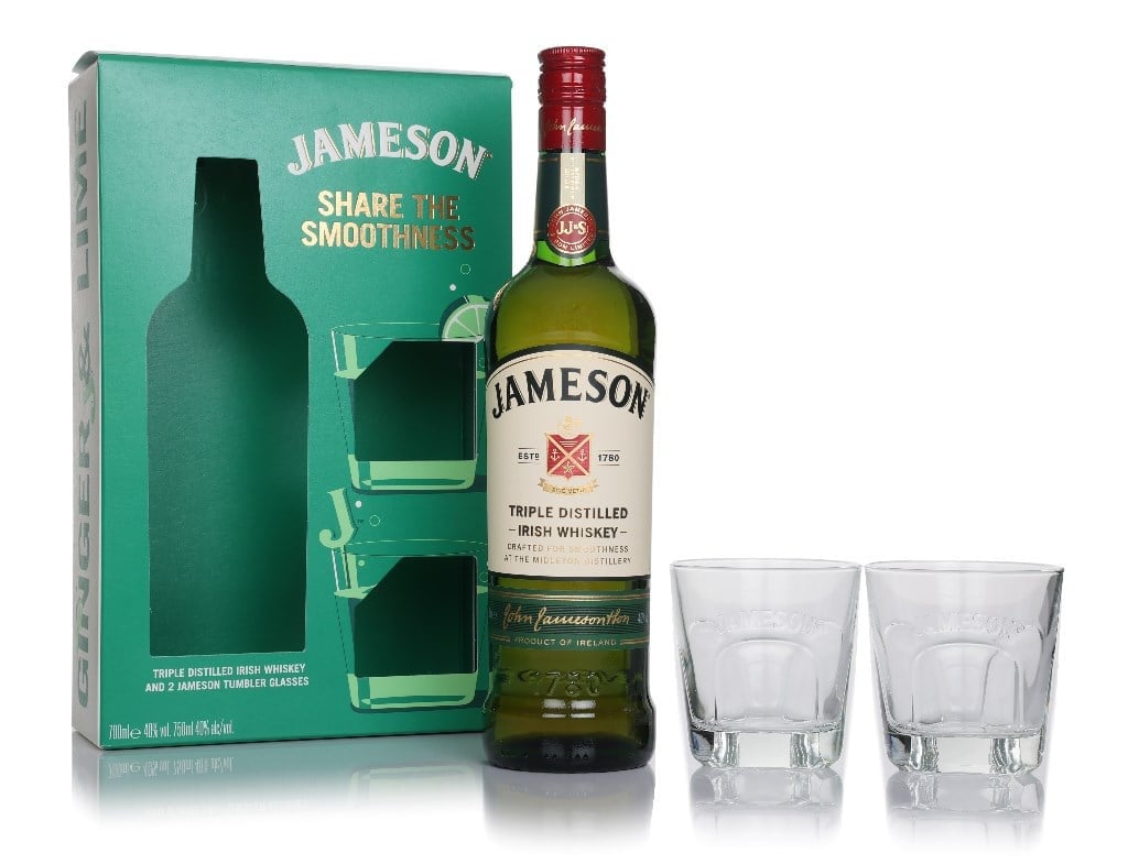 Jameson Gift Set with 2x Glasses 70cl 70 cl / 40% ABV