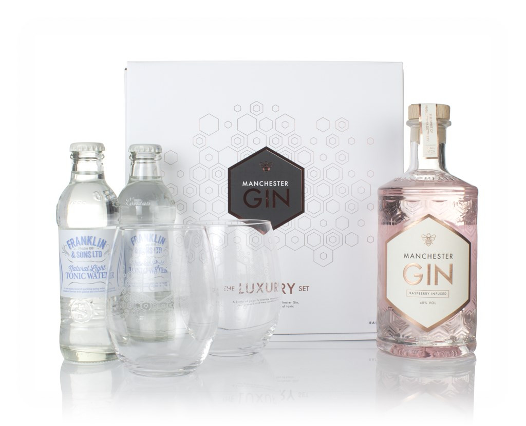 Manchester Gin Raspberry Infused Gift Pack 50cl | Master Of Malt