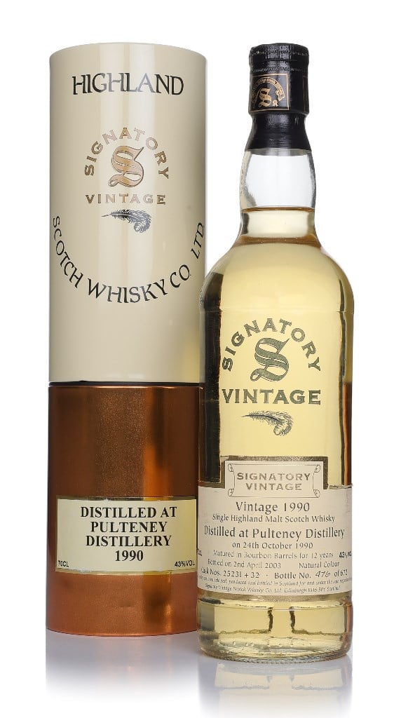 Pulteney 12 Year Old 1990 (casks 25231 + 32) - Signatory Vintage