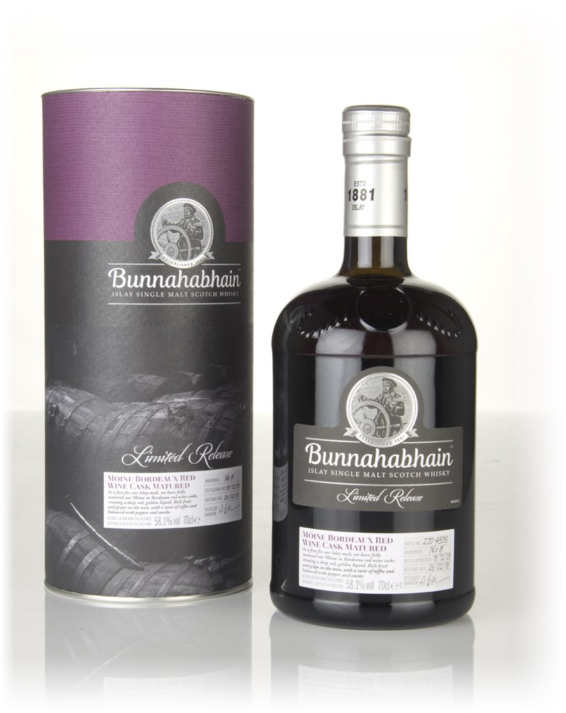 Bunnahabhain 9 Year Old 2008 Mòine Bordeaux Cask Matured 70cl