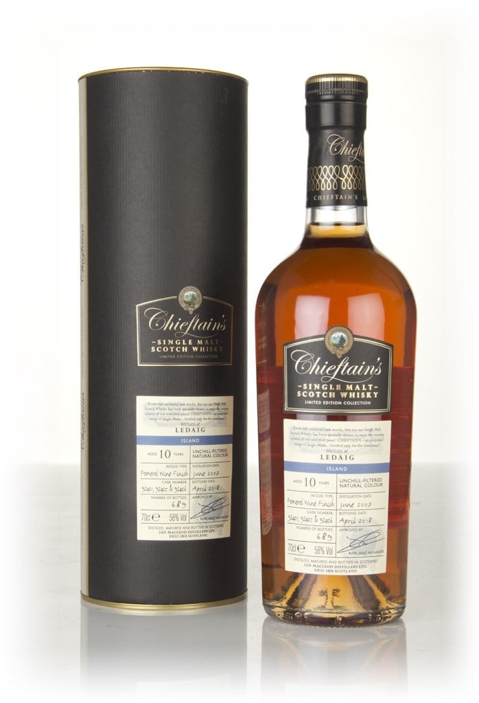 Ledaig 10 Year Old 2007 (casks 92401, 92405 & 92406) - Chieftain's (Ian Macleod) 70cl