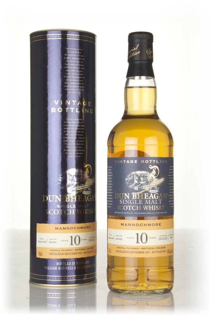 Mannochmore 10 Year Old 2007 (casks 13210 & 13212) - Dun Bheagan (Ian Macleod) 70cl