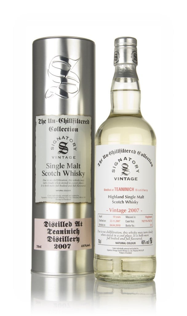 Teaninich 10 Year Old 2007 (casks 702719 & 702720) - Un-Chillfiltered Collection (Signatory) 70cl
