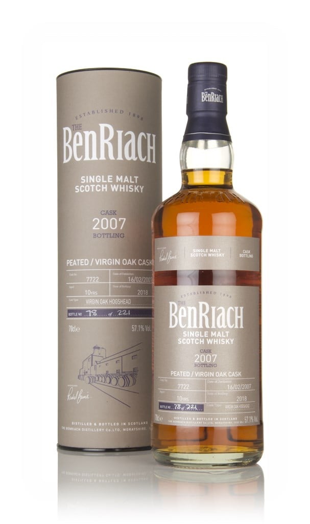 BenRiach 10 Year Old 2007 (cask 7722) - Peated Virgin Oak Cask
