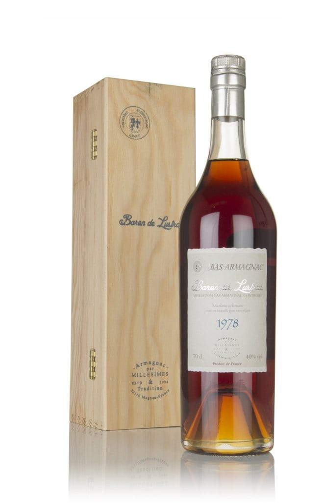 ブランデー Baron de Lustrac 1973 Bas Armagnac Chateau-de-Laubade-1973-