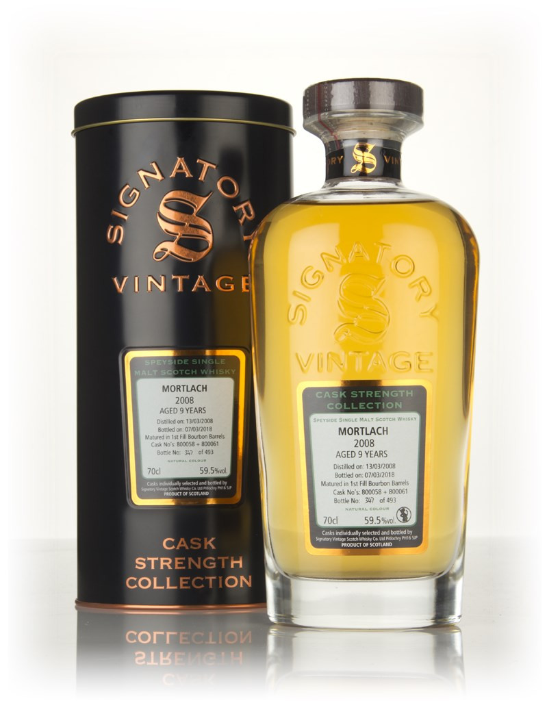 Mortlach 9 Year Old 2008 (casks 800058 & 800061) - Cask Strength Collection (Signatory) 70cl