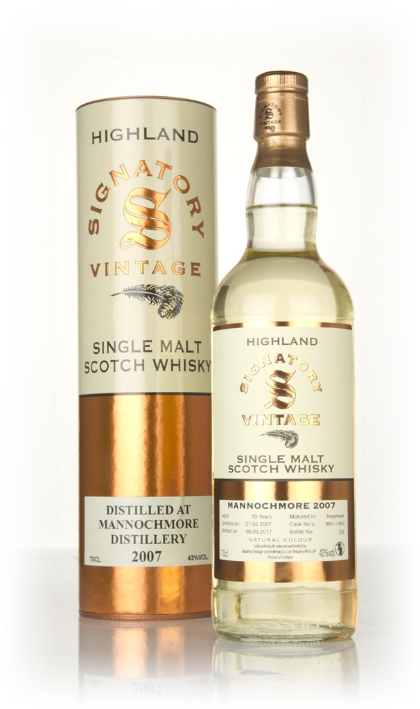 Mannochmore 10 Year Old 2007 (casks 6651 & 6652) - Signatory 70cl