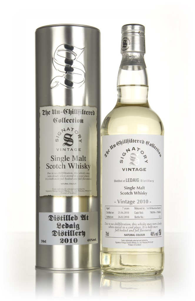 Ledaig 7 Year Old 2010 (casks 700396 & 700404) - Un-Chillfiltered Collection (Signatory) 70cl