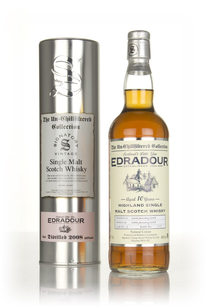 Edradour 10 Year Old 2008 (cask 9) - Un-Chillfiltered Collection (Signatory) 70cl