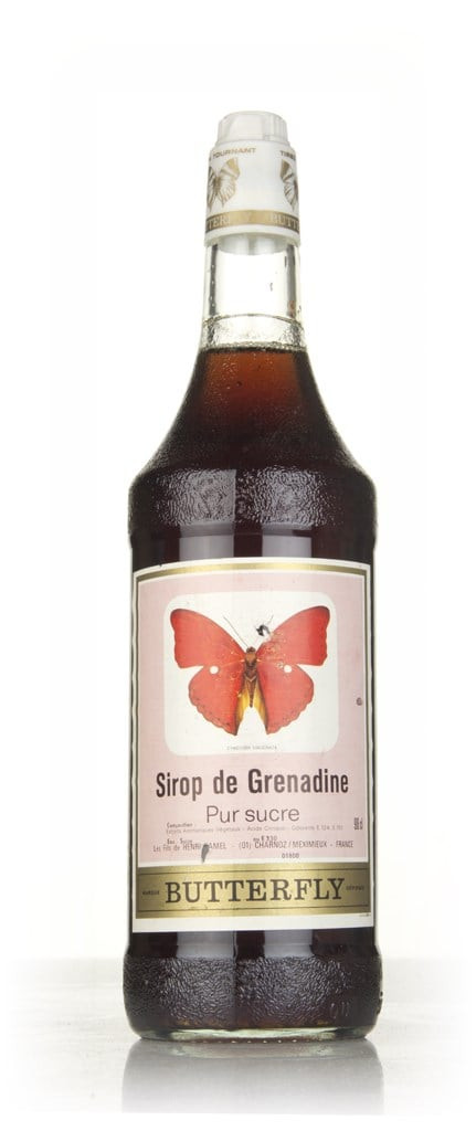 Butterfly Grenadine - 1970s 98cl