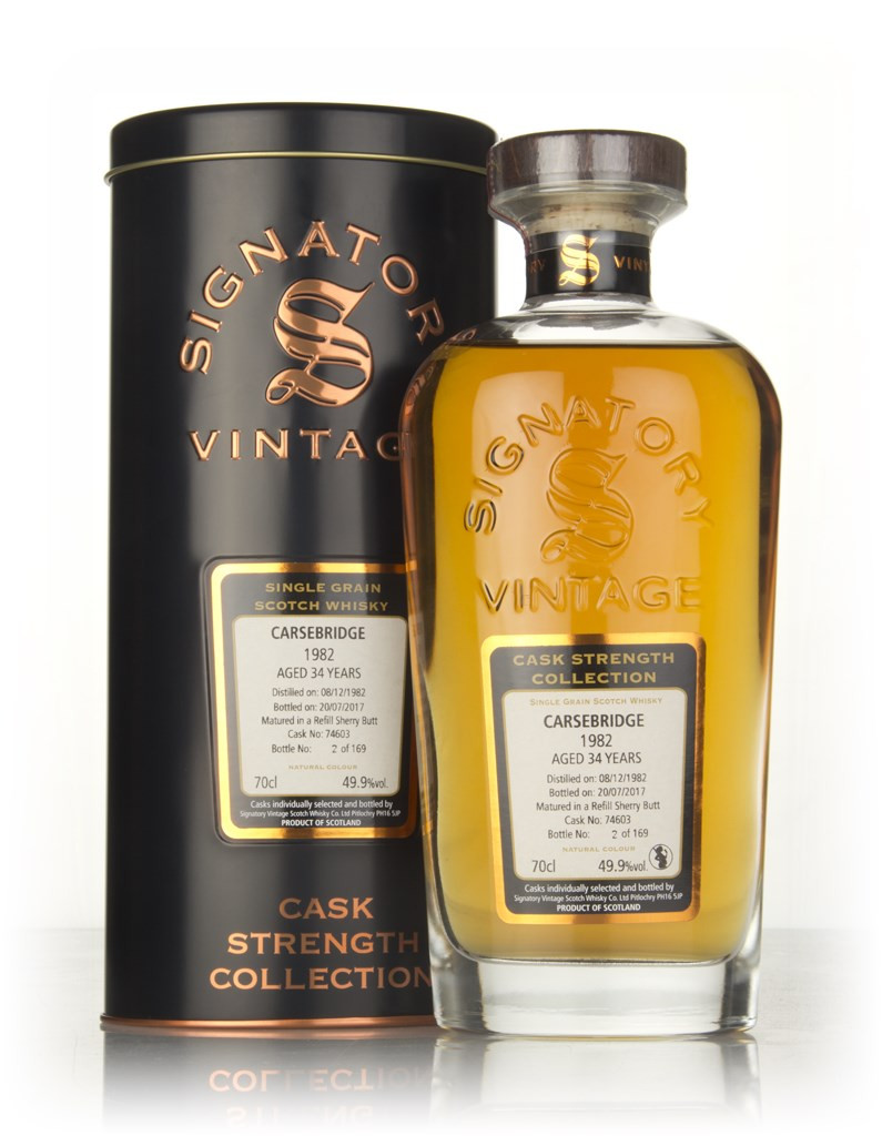 Carsebridge 34 Year Old 1982 (cask 74603) - Cask Strength Collection (Signatory) 70cl