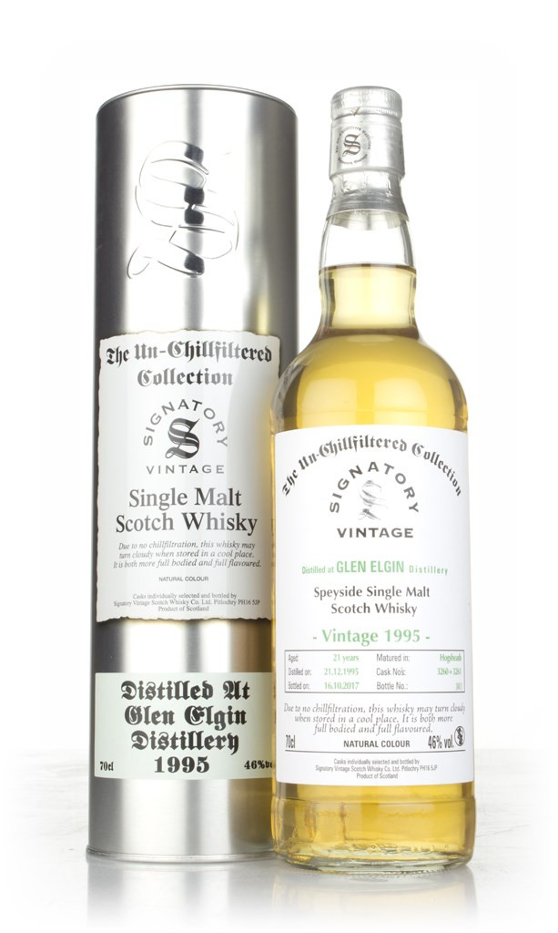Glen Elgin 21 Year Old 1995 (cask 3260 & 3261) - Un-Chillfiltered Collection (Signatory) 70cl
