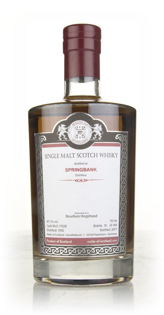 Springbank 1992 (bottled 2017) (cask 17028) - Malts of Scotland 70cl