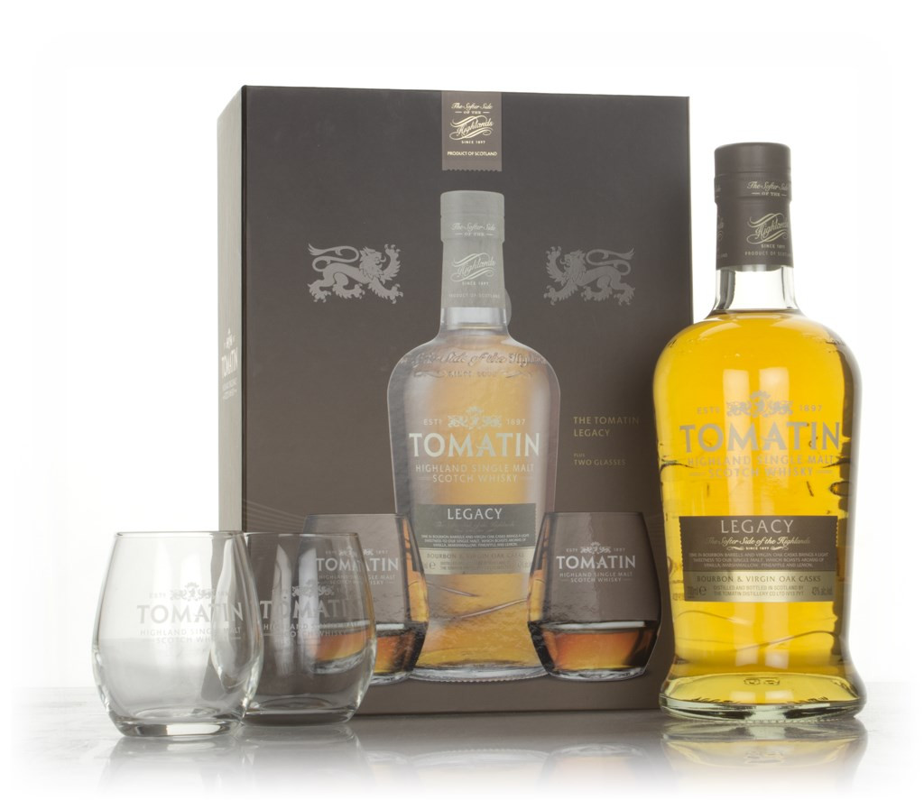 Tomatin Legacy Gift Pack with 2x Glasses 70cl