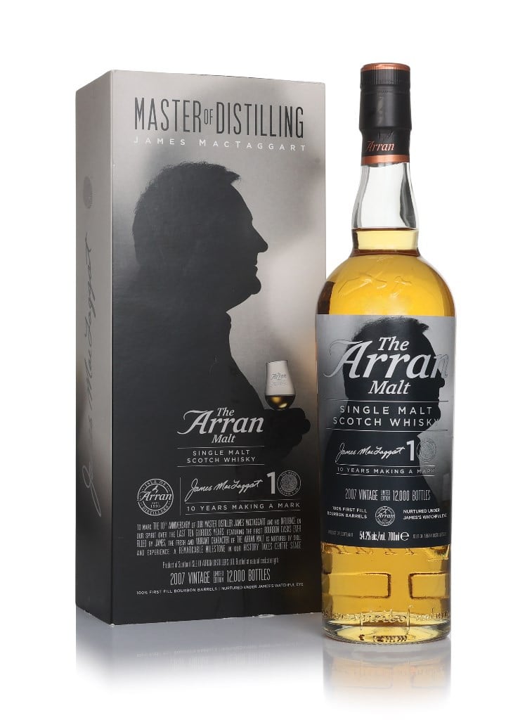 Arran 10 Year Old 2007 James MacTaggart Master of Distilling - 10th Anniversary 70cl
