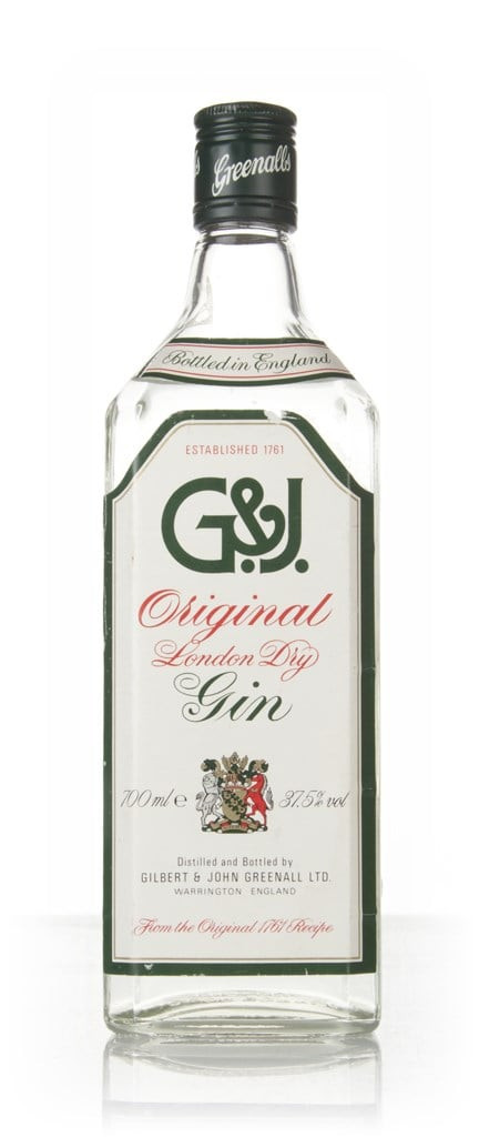Greenall's Original London Dry Gin (37.5%) - 1980s 70cl