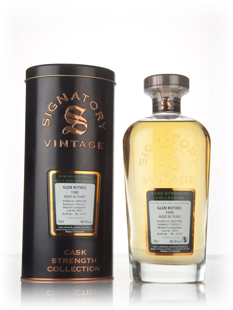 Glenrothes 26 Year Old 1990 (cask 19016) - Cask Strength Collection (Signatory) 70cl