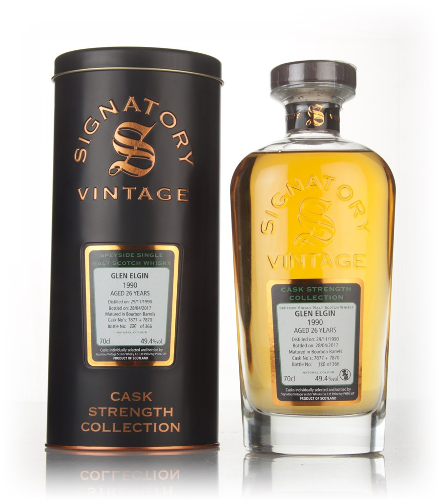 Glen Elgin 26 Year Old 1990 (asks 7877 & 7870) - Cask Strength Collection (Signatory) 70cl