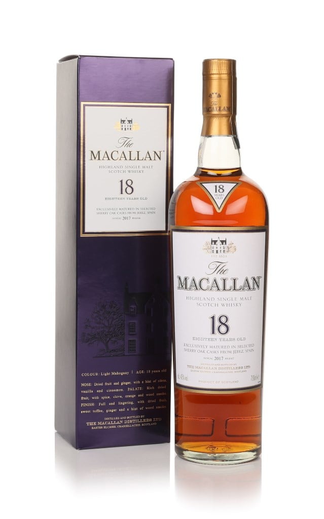 The Macallan 18 Year Old Sherry Oak (2017 Release) 70cl