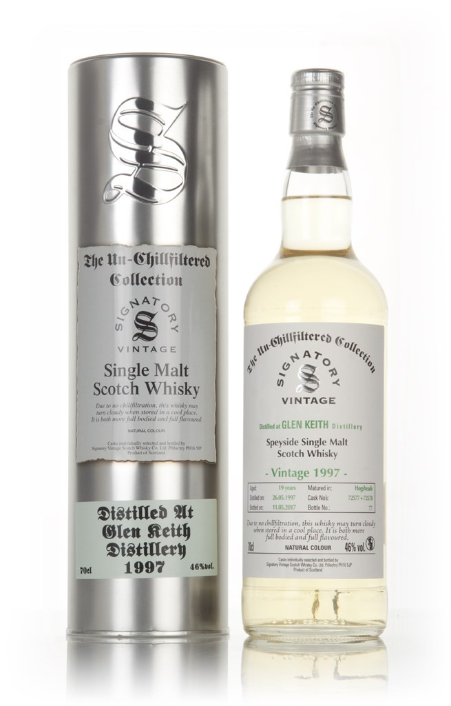 Glen Keith 19 Year Old 1997 (cask 72577 & 72528) - Un-Chillfiltered Collection (Signatory) 70cl