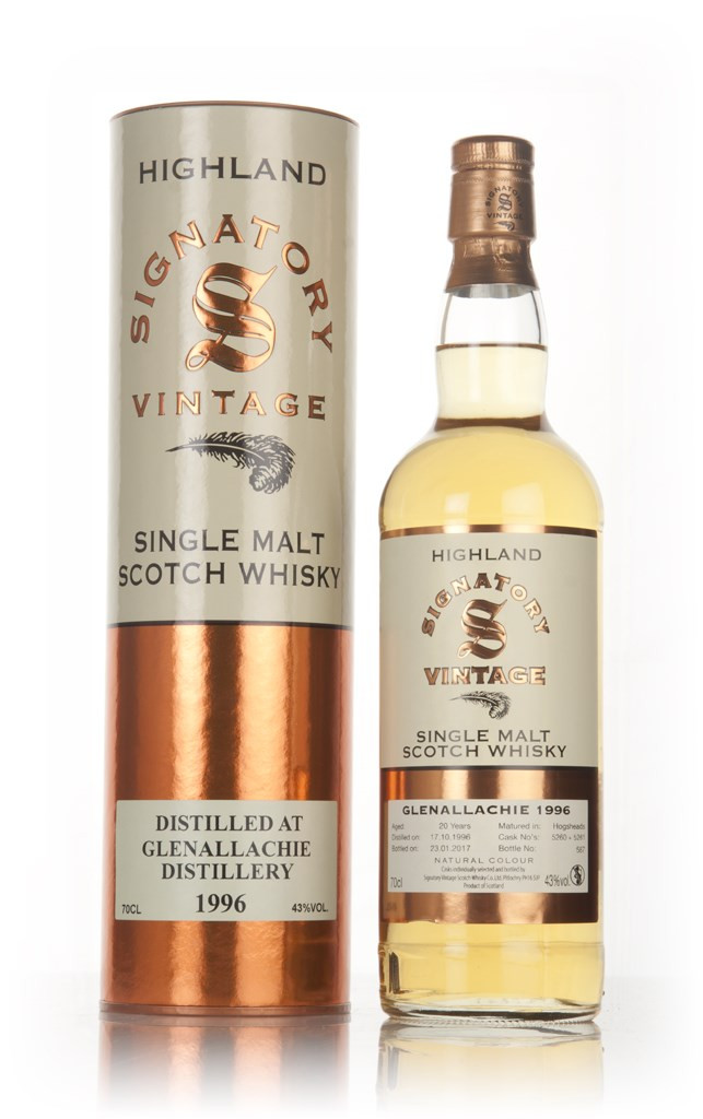 Glenallachie 20 Year Old 1996 (casks 5260 & 5261) - Signatory 70cl