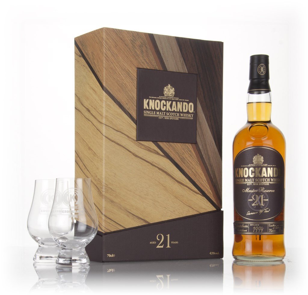 Knockando 21 Year Old 1994 Master Reserve Gift Set with 2x Glasses 70cl