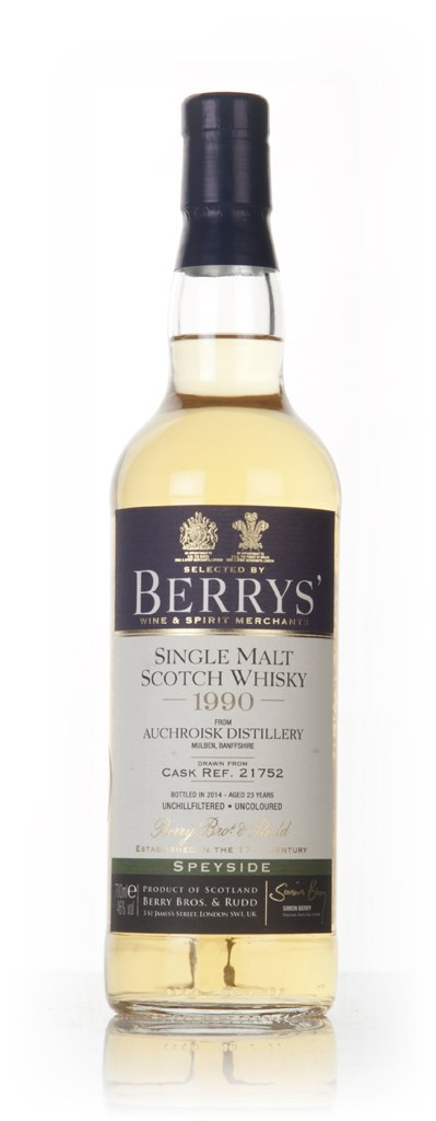 Auchroisk 23 Year Old 1990 (cask 21752) (Berry Bros. & Rudd) 70cl