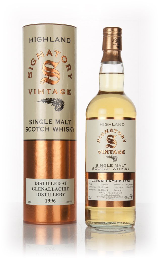Glenallachie 19 Year Old 1996 (casks 5246 & 5247) (Signatory) 70cl