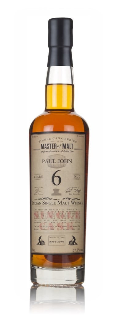 Paul John 6 Year Old 2009 (cask 534) - Single Cask (Master of Malt) 70cl