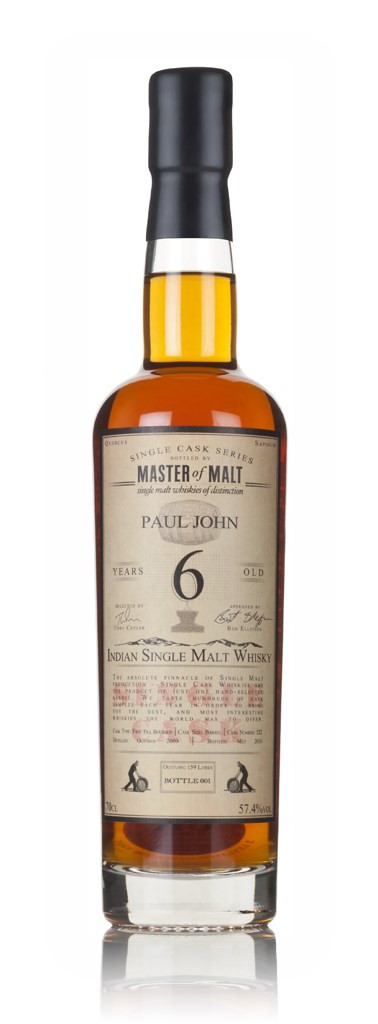 Paul John 6 Year Old 2009 (cask 522) - Single Cask (Master of Malt) 70cl