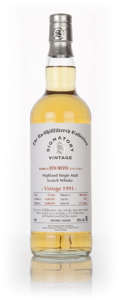 Ben Nevis 23 Year Old 1991 (cask 2911) - Un-Chillfiltered Collection (Signatory) 70cl