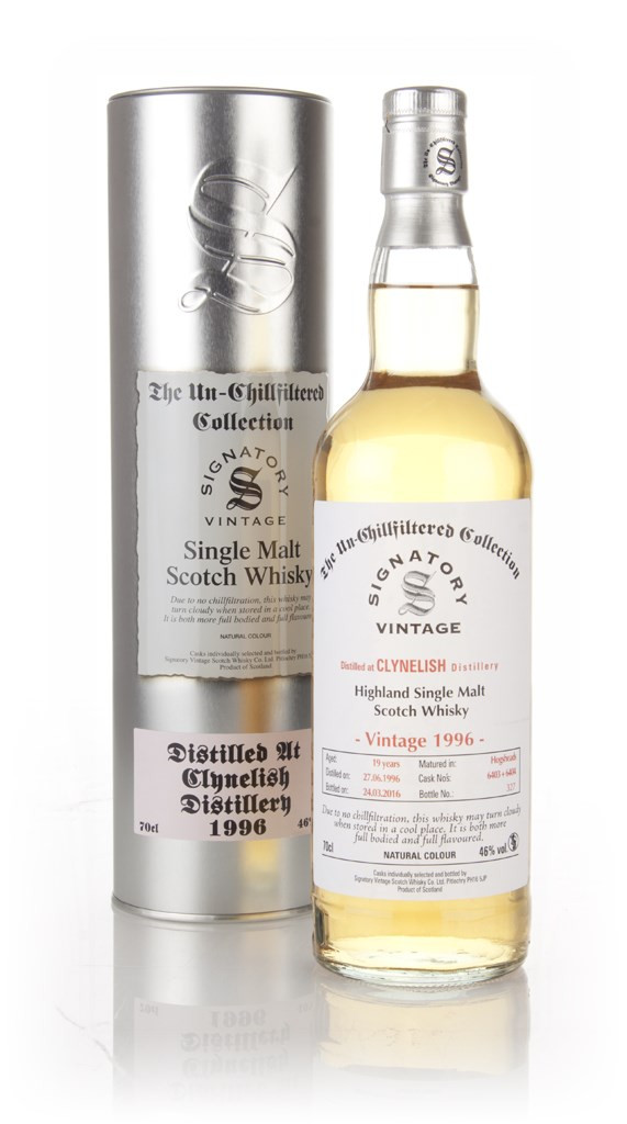 Clynelish 19 Year Old 1996 (cask 6403 + 6404) - Un-Chillfiltered (Signatory) 70cl