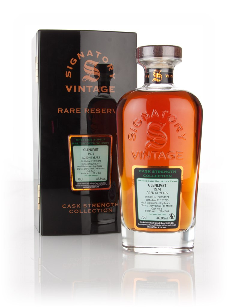 Glenlivet 41 Year Old 1974 (cask 1) - Cask Strength Collection Rare Reserve (Signatory) 70cl