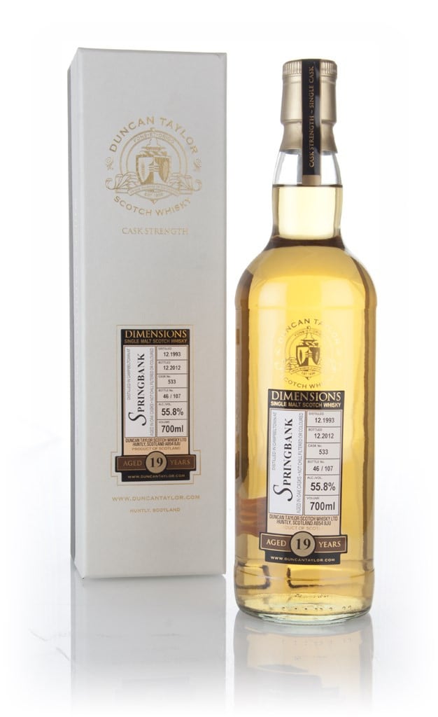 Springbank 19 Year Old 1993 (cask 533) - Dimensions (Duncan Taylor) 70cl