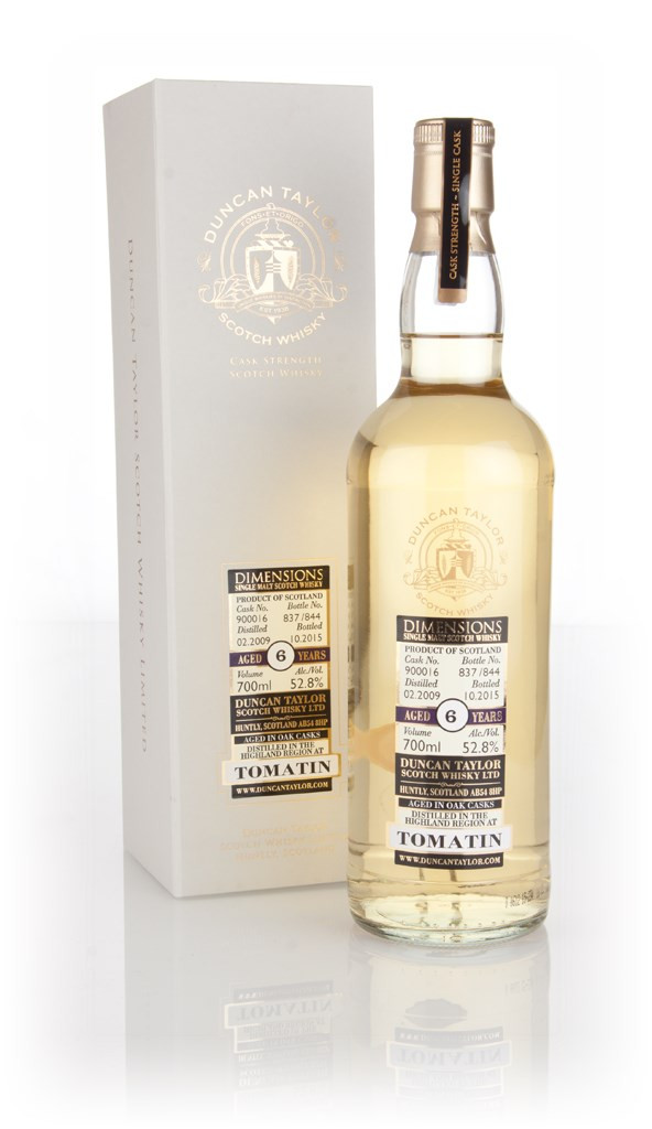Tomatin 6 Year Old 2009 (cask 900016) - Dimensions (Duncan Taylor) 70cl