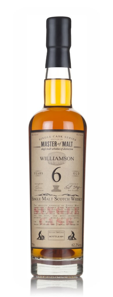 Williamson 6 Year Old 2009 - Single Cask (Master of Malt) 70cl