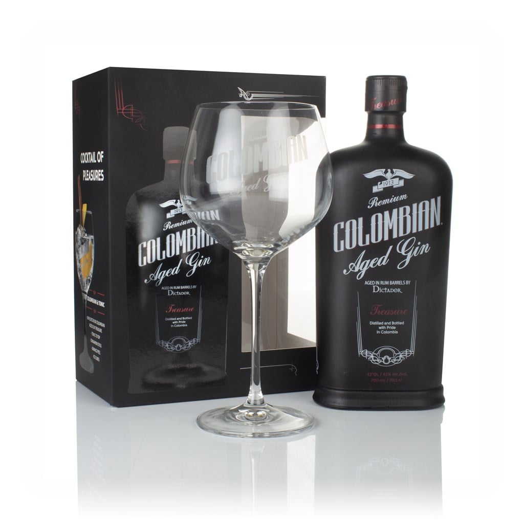 Dictador Treasure Gin Gift Pack with Glass 70cl
