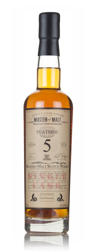 Peatside 5 Year Old 2011 - Single Cask (Master of Malt) 70cl