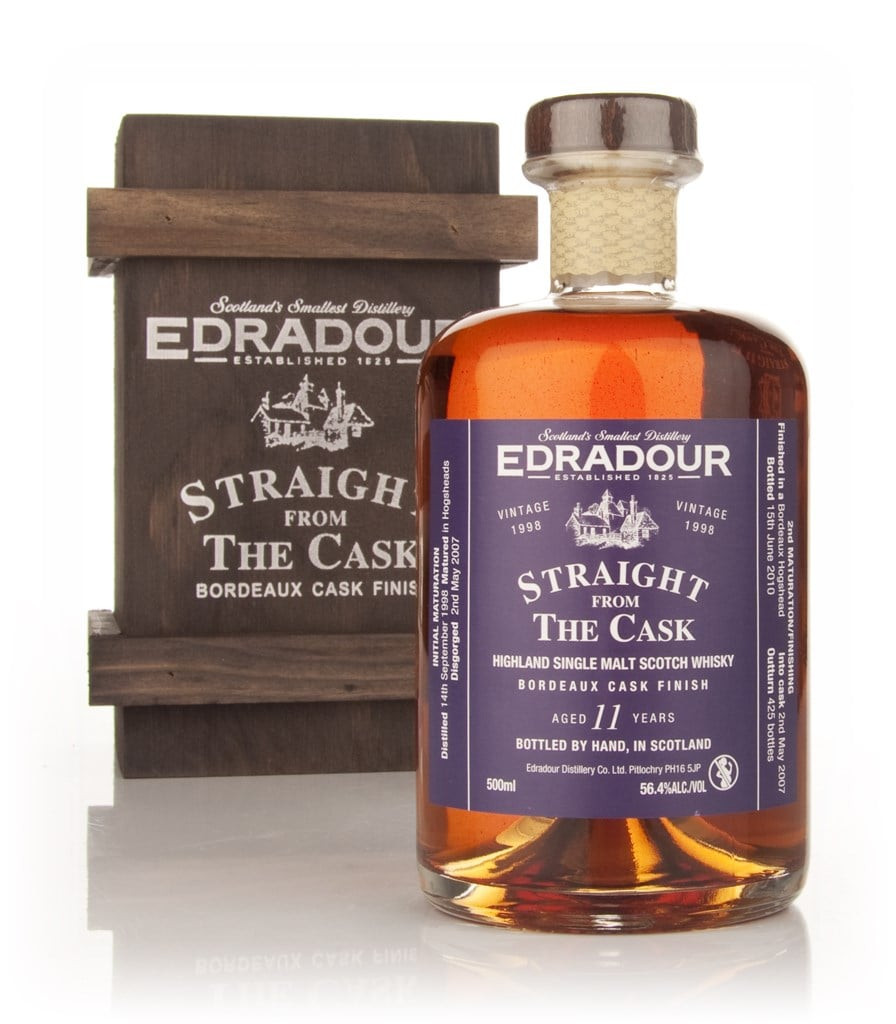 Edradour 11 Year Old 1998 Bordeaux Cask Finish - Straight from the Cask 56.4% 50cl