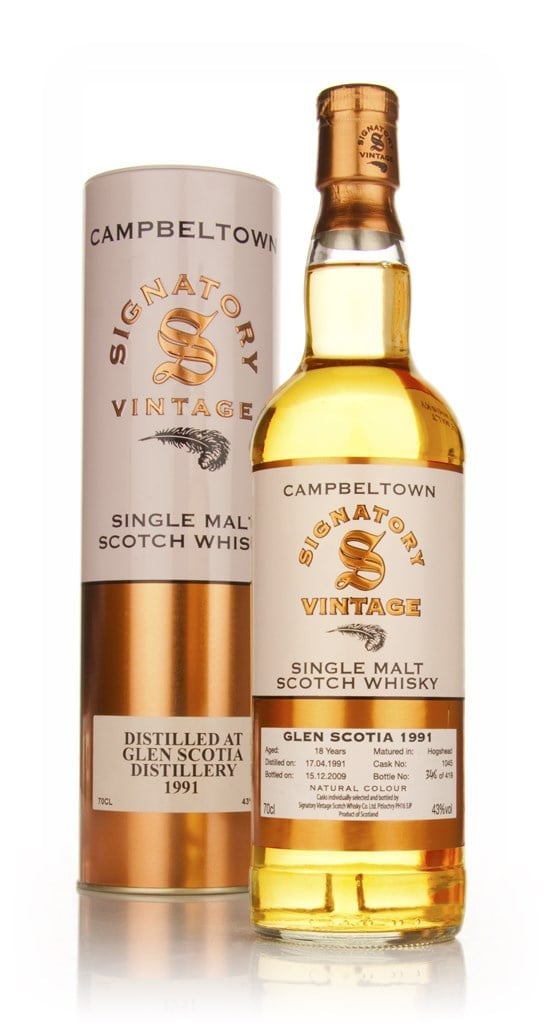 Glen Scotia 18 Year Old 1991 (Signatory) 70cl
