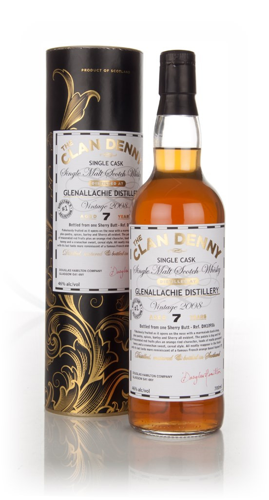 Glenallachie 7 Year Old 2008 (cask 10956) - The Clan Denny (Douglas Laing) 70cl