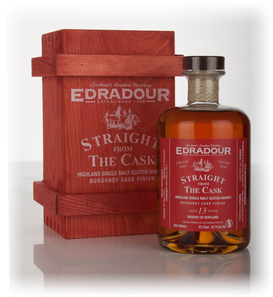 Edradour 13 Year Old 2002 Burgundy Cask Finish - Straight from the Cask (57.7%) 50cl