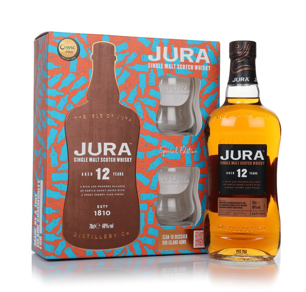 Jura 12 Year Old Gift Pack with 2x Glasses 70cl