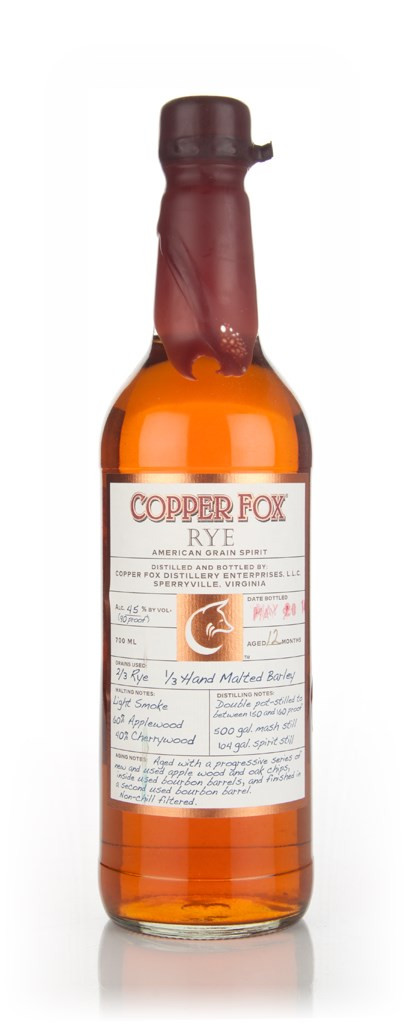 Copper Fox Rye (bottled May 2014) 70cl