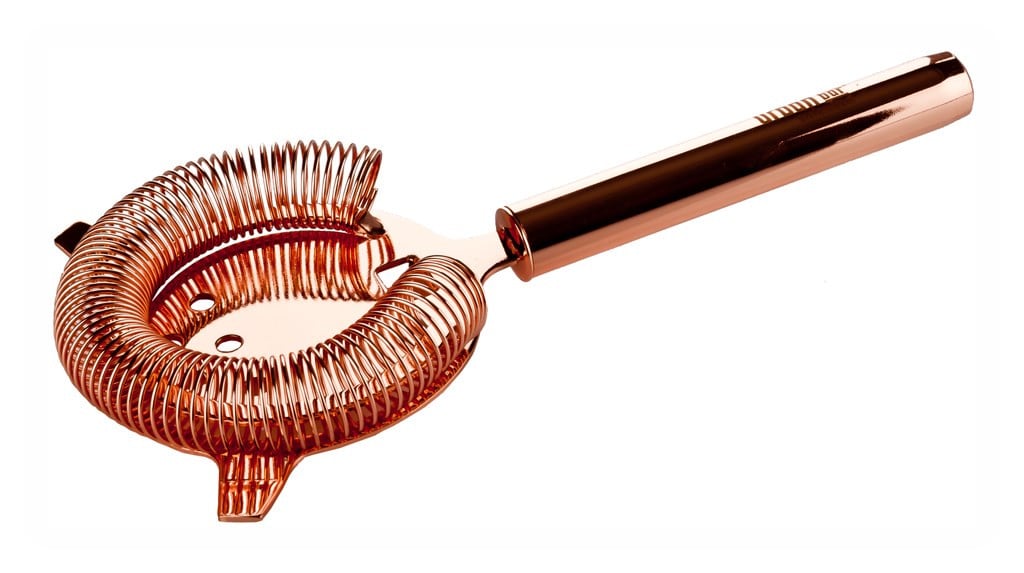 Urban Bar Copper Plated Hawthorne Cocktail Strainer